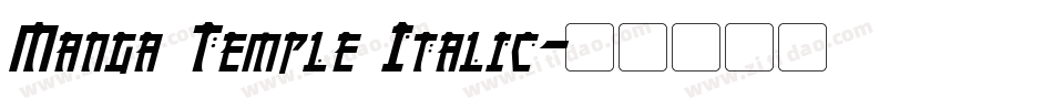 Manga Temple Italic字体转换
